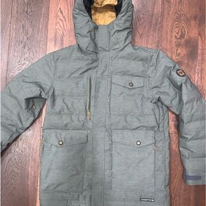 686 Men's Furnace Down Gray Snowboard Jacket Large